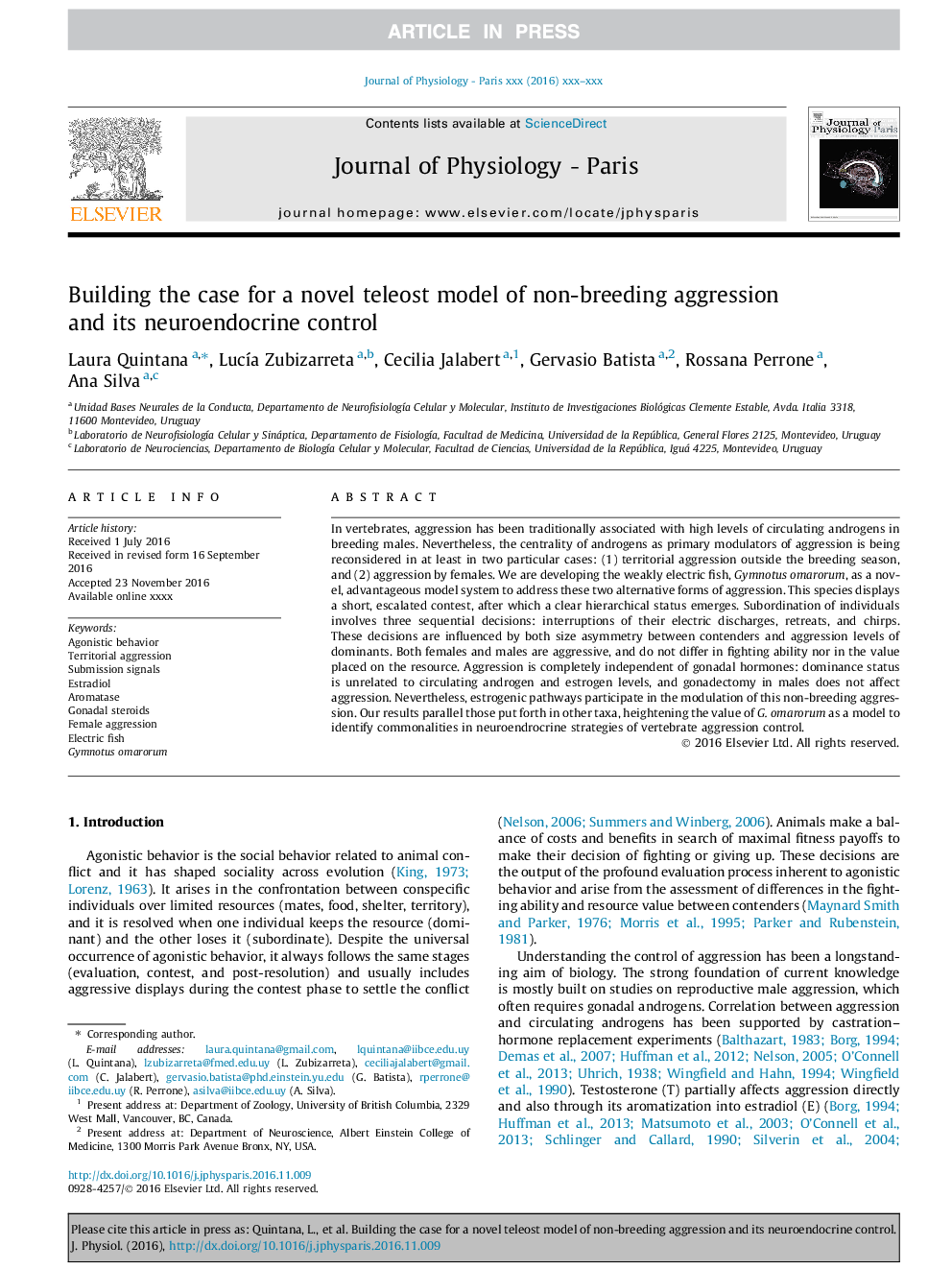 Building the case for a novel teleost model of non-breeding aggression and its neuroendocrine control