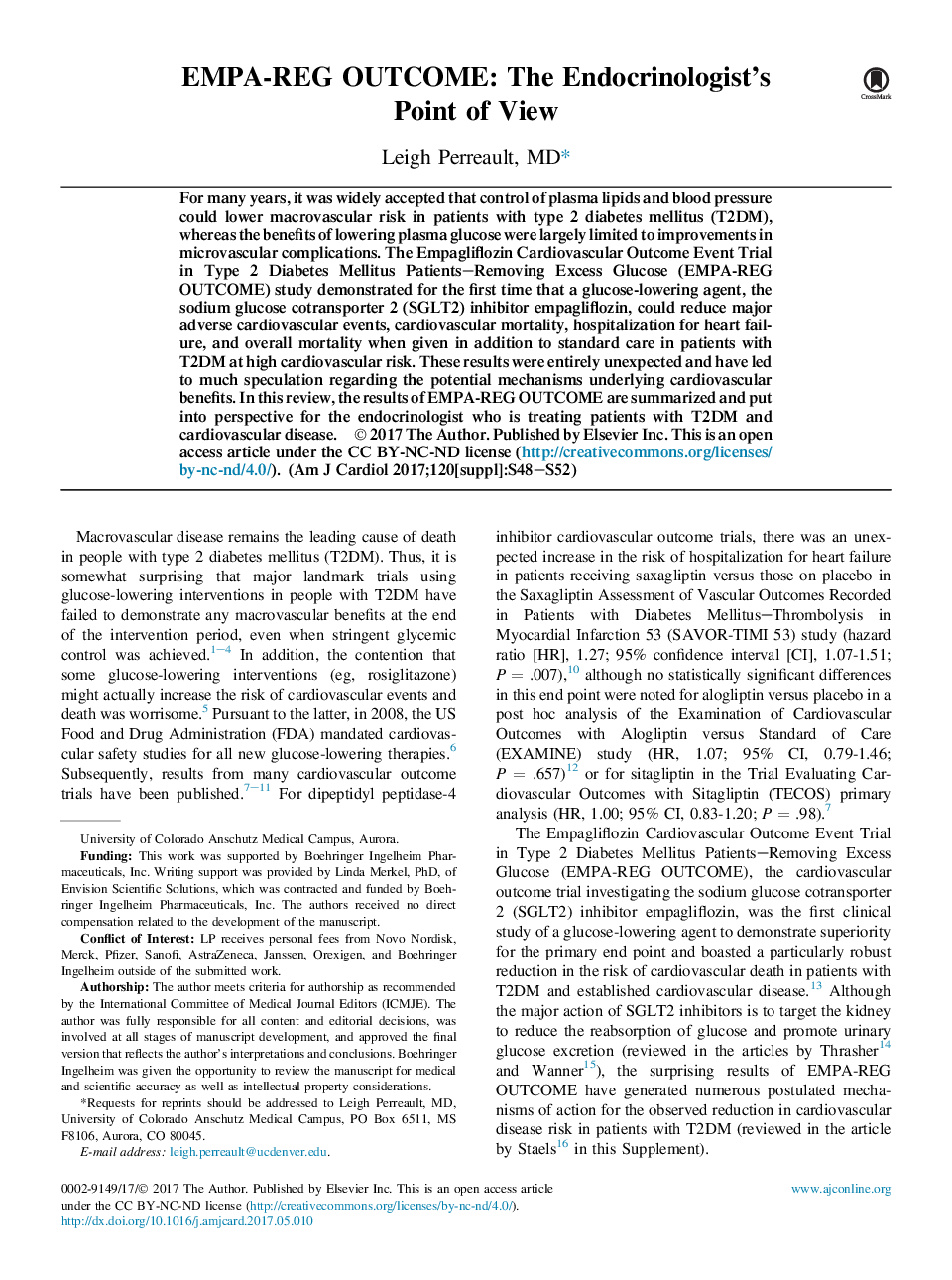 EMPA-REG OUTCOME: The Endocrinologist's Point of View
