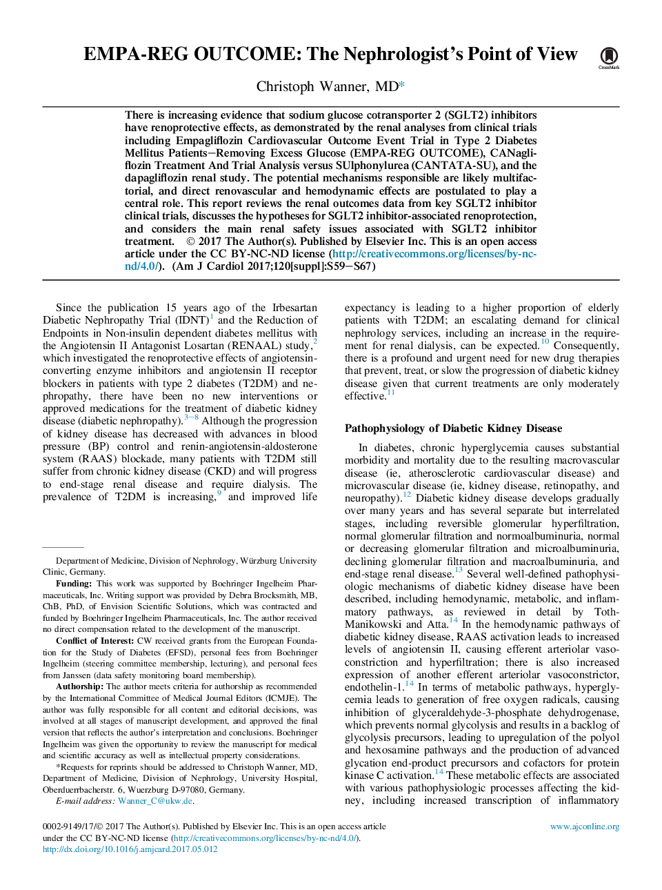 EMPA-REG OUTCOME: The Nephrologist's Point of View