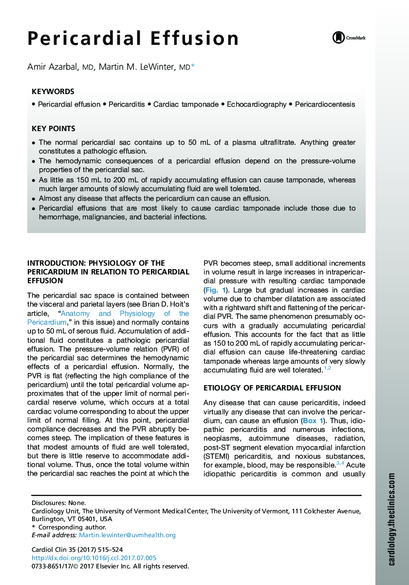 Pericardial Effusion