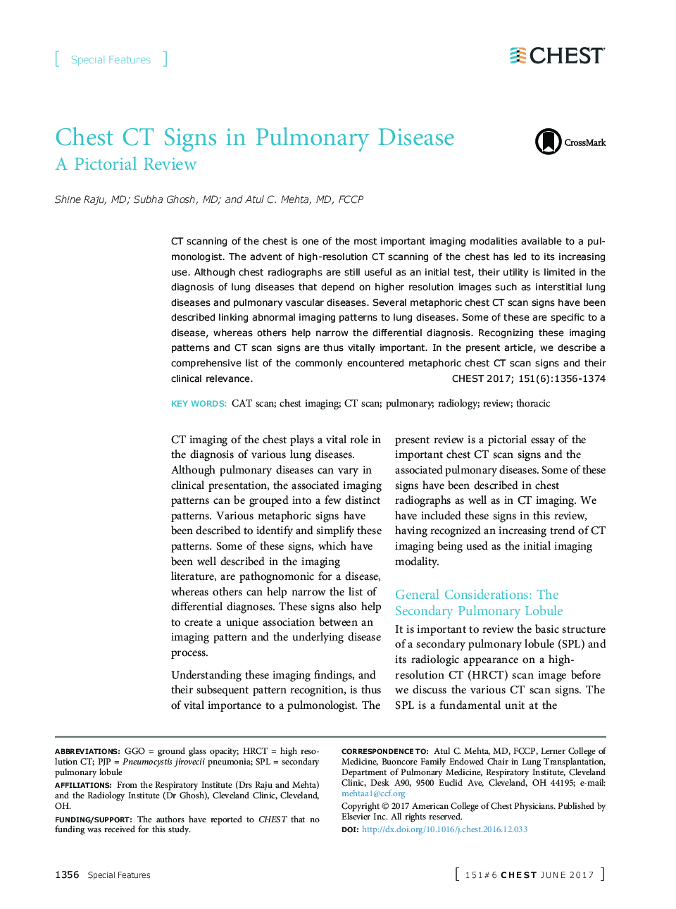 Chest CT Signs in Pulmonary Disease