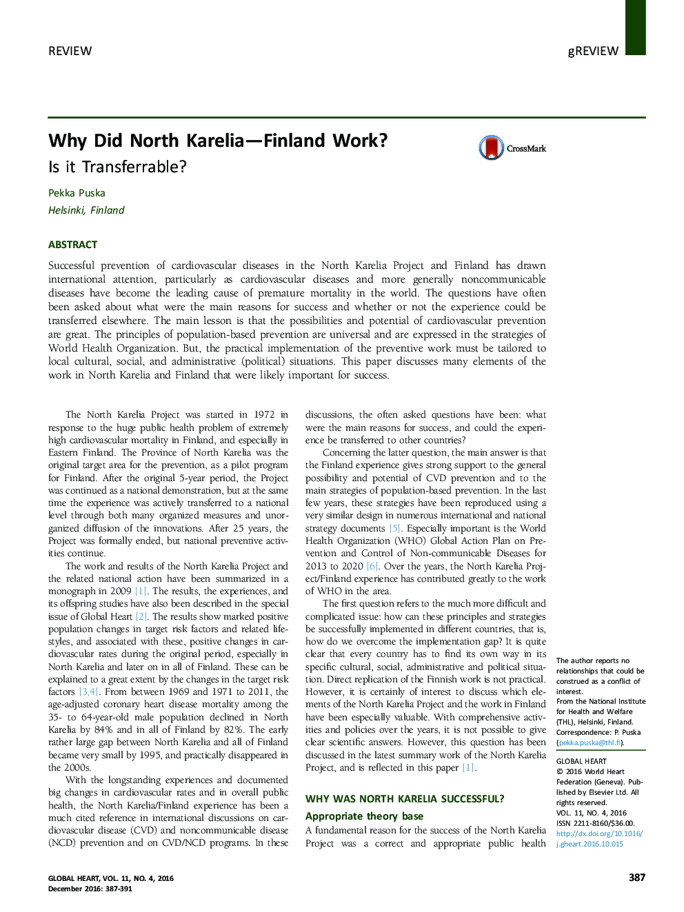 Why Did North Karelia-Finland Work?