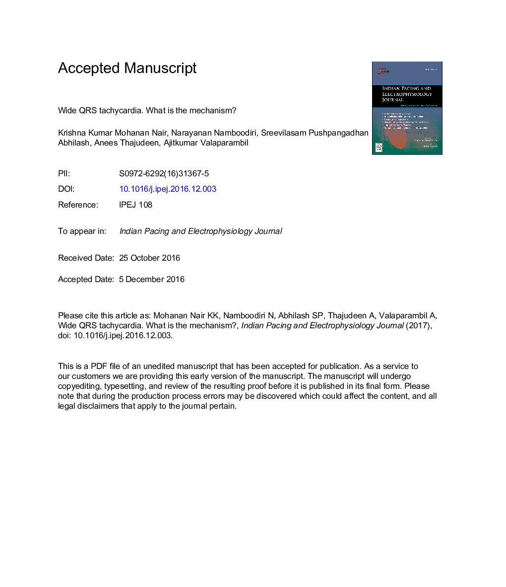 Wide QRS tachycardia. What is the mechanism?