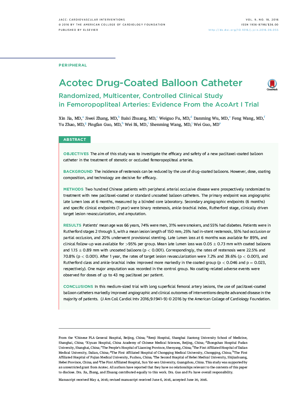 Acotec Drug-Coated Balloon Catheter