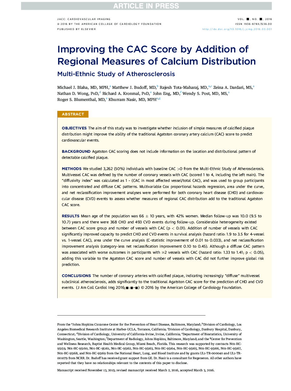 Improving the CAC Score by Addition of Regional Measures of Calcium Distribution