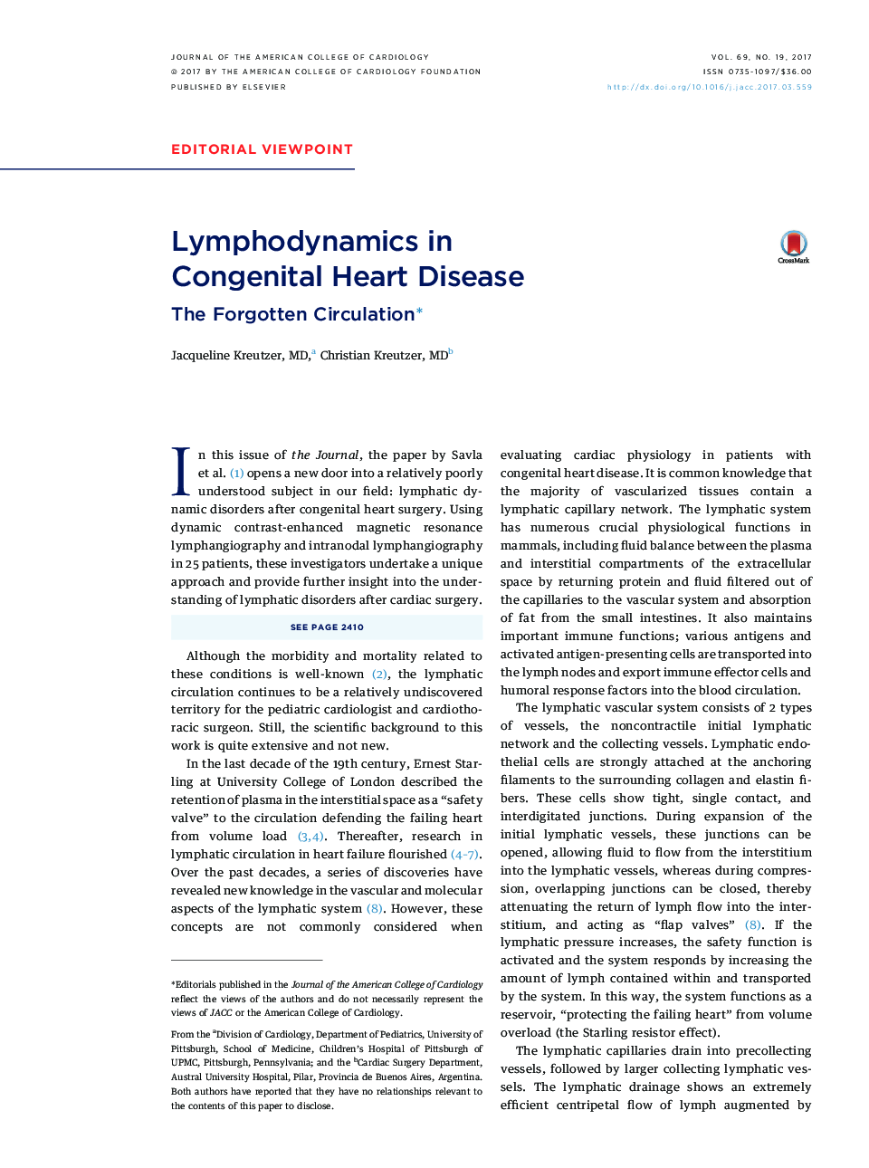 Lymphodynamics in Congenital HeartÂ Disease