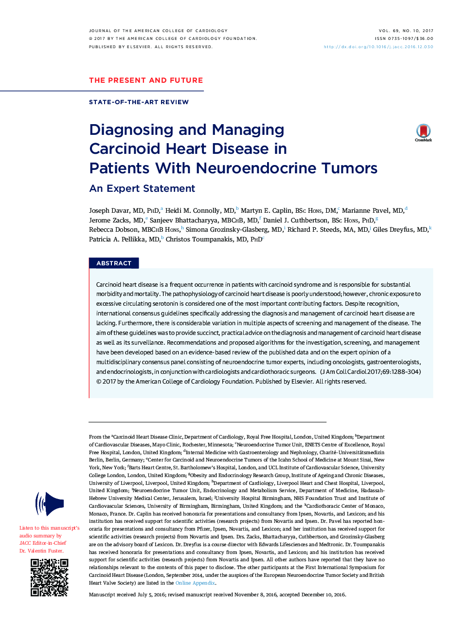 Diagnosing and Managing CarcinoidÂ HeartÂ Disease in PatientsÂ WithÂ Neuroendocrine Tumors