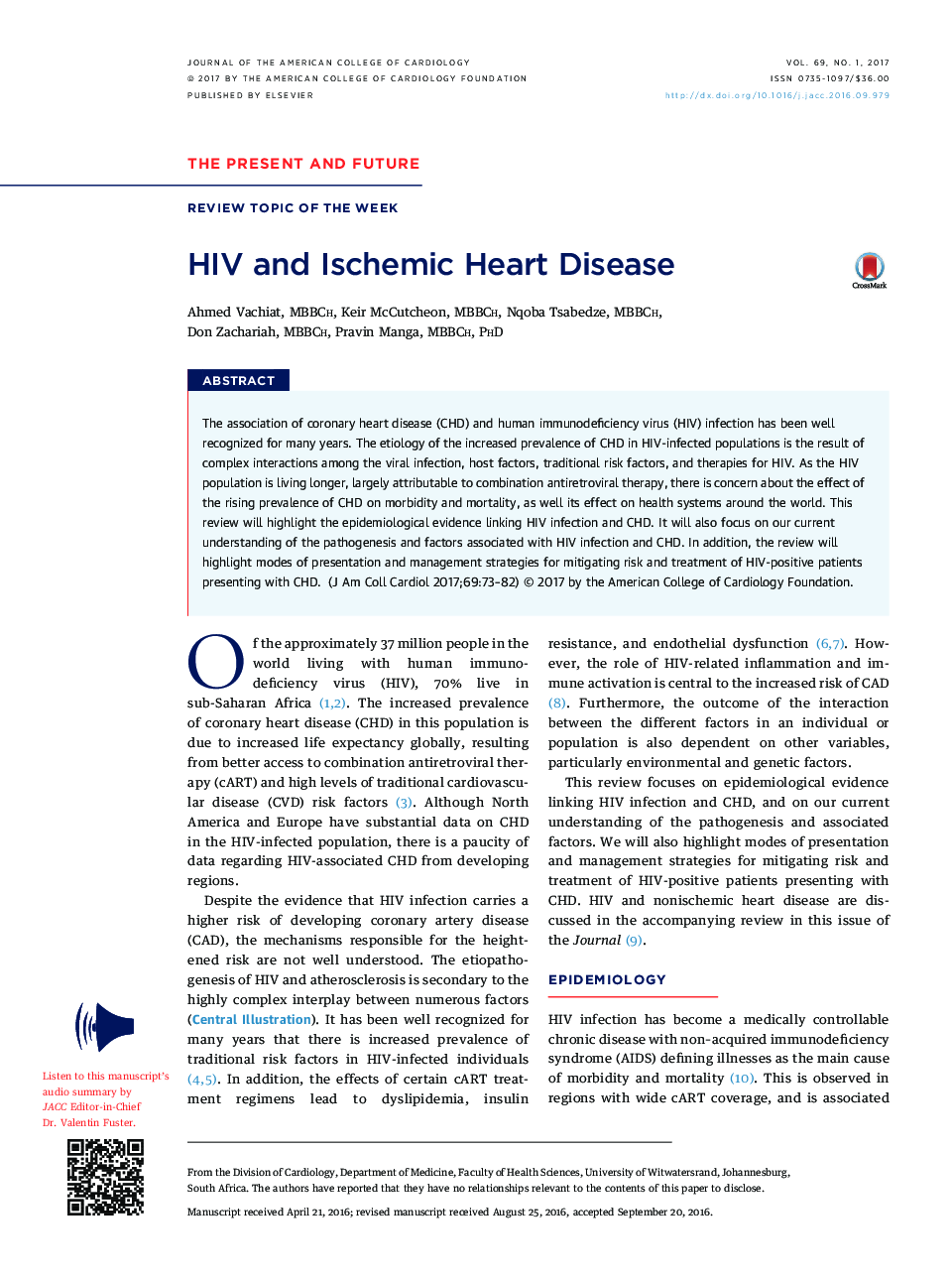 HIV and Ischemic Heart Disease