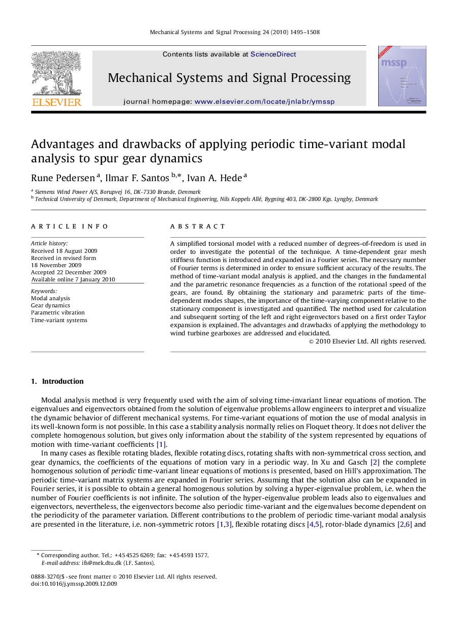 Advantages and drawbacks of applying periodic time-variant modal analysis to spur gear dynamics