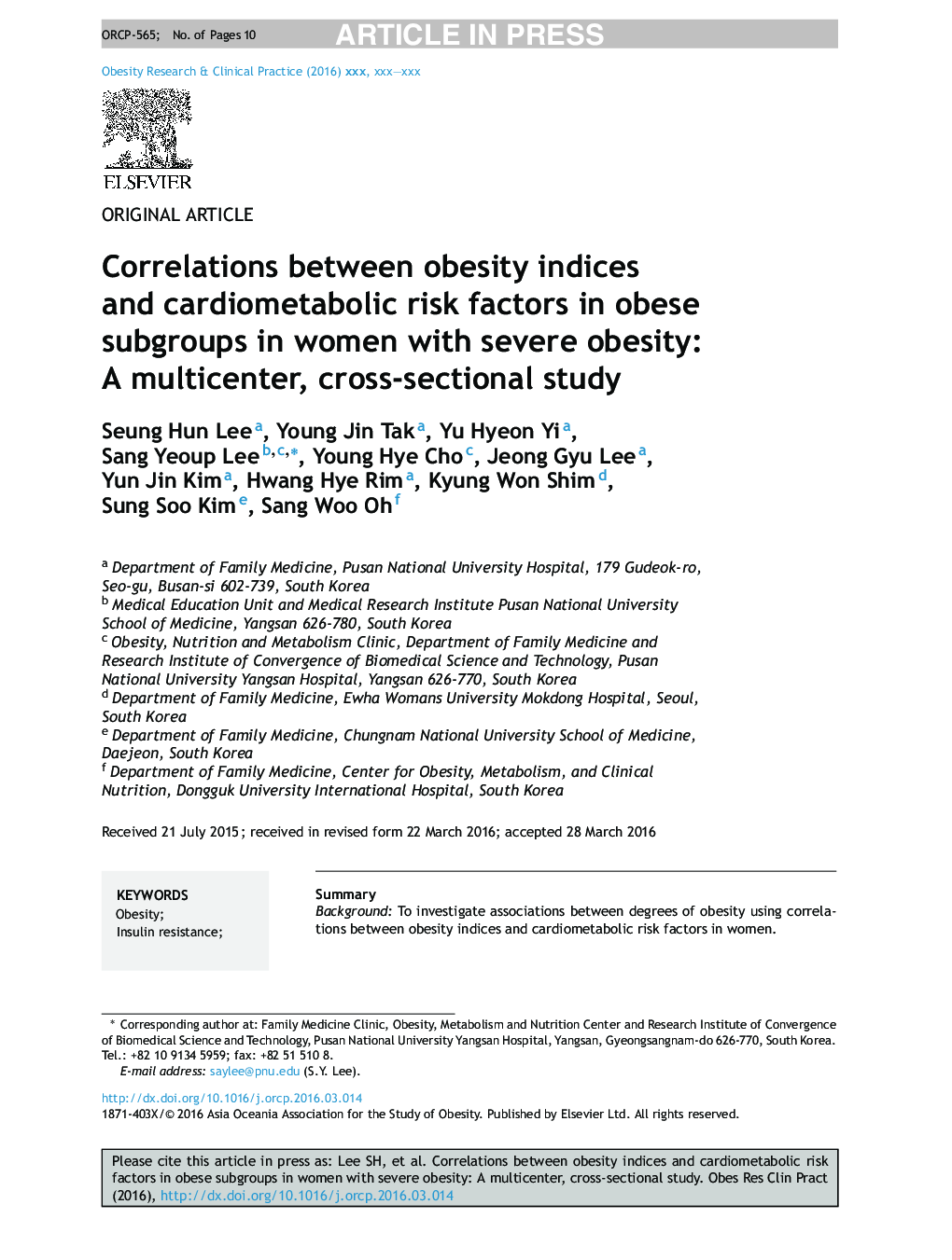 همبستگی بین شاخص های چاقی و عوامل خطرزای قلب و عروق در زیرگروه های چاق در زنان با چاقی شدید: یک مطالعه چند مرحله ای، مقطعی 