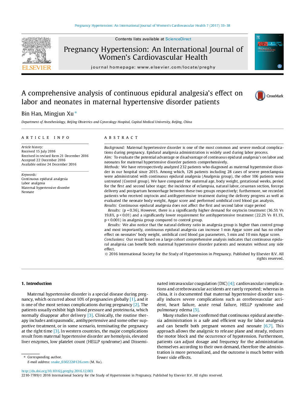 A comprehensive analysis of continuous epidural analgesia's effect on labor and neonates in maternal hypertensive disorder patients