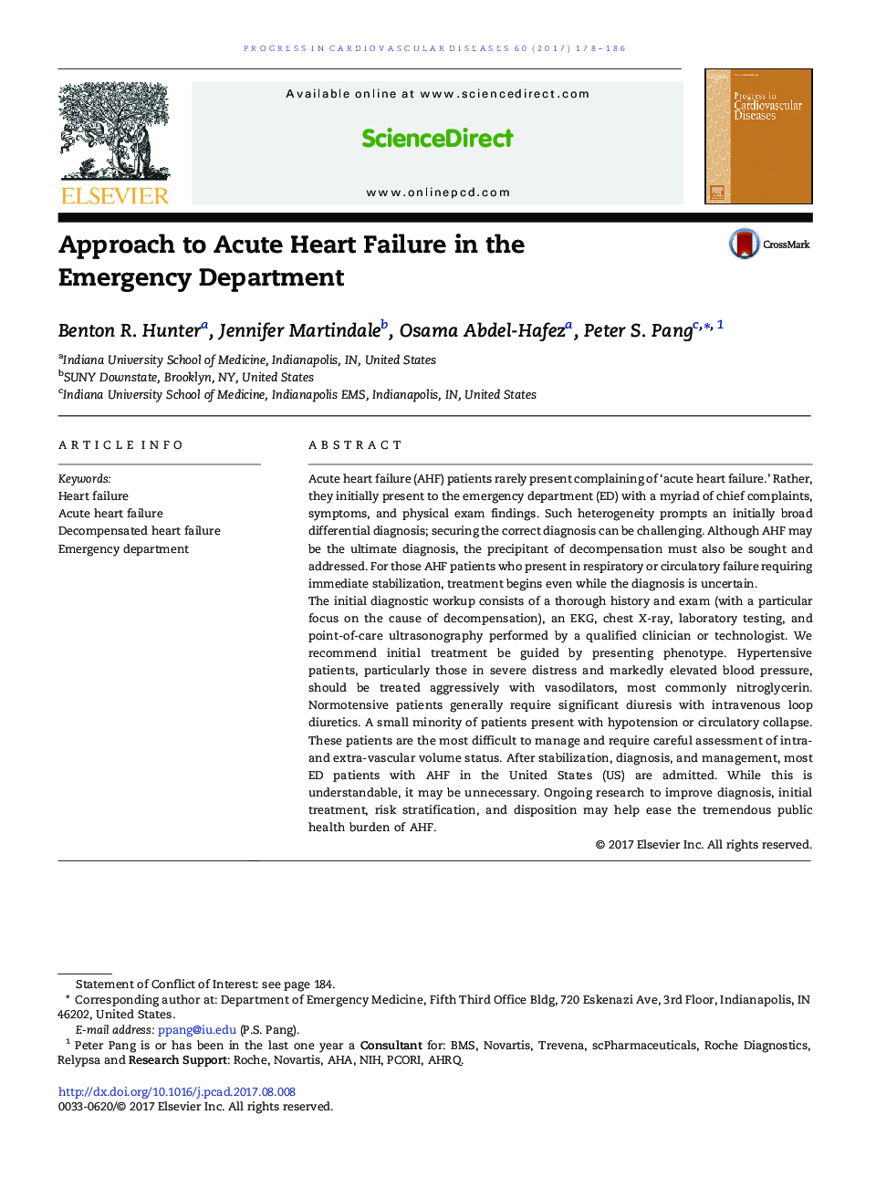 Approach to Acute Heart Failure in the Emergency Department