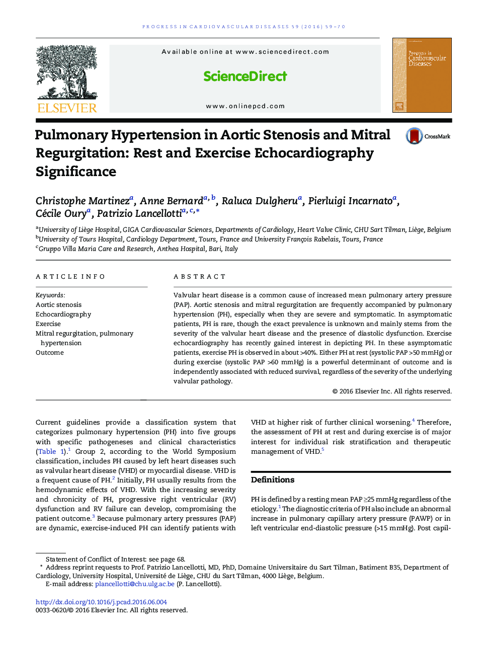 Pulmonary Hypertension in Aortic Stenosis and Mitral Regurgitation: Rest and Exercise Echocardiography Significance