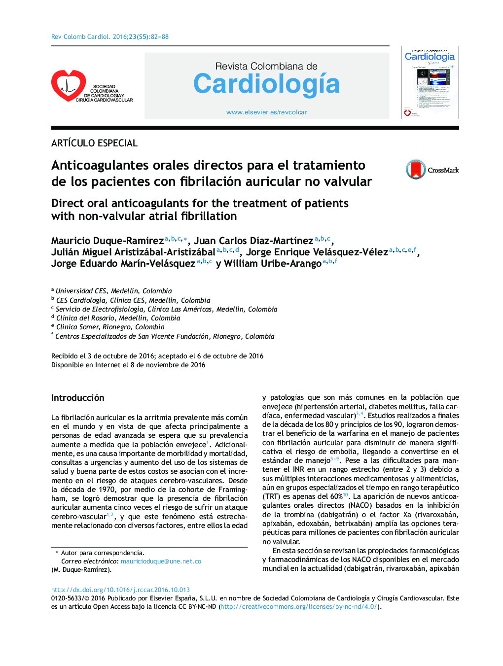 Anticoagulantes orales directos para el tratamiento de los pacientes con fibrilación auricular no valvular