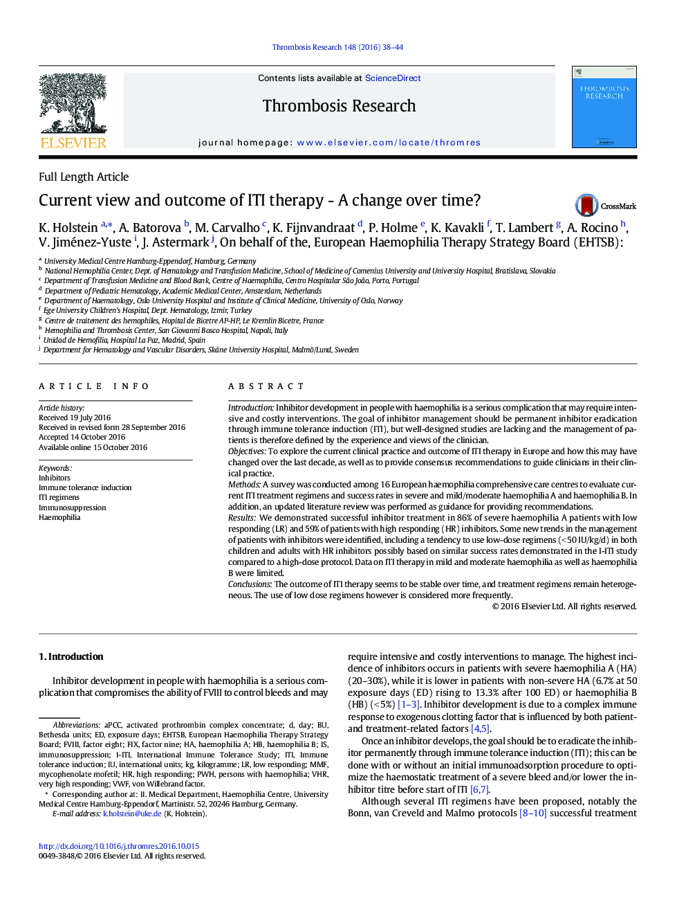 Current view and outcome of ITI therapy - A change over time?