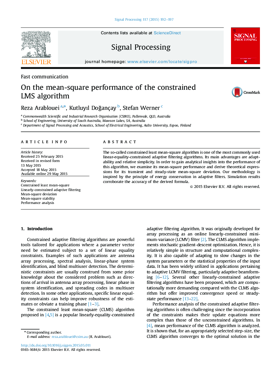 On the mean-square performance of the constrained LMS algorithm