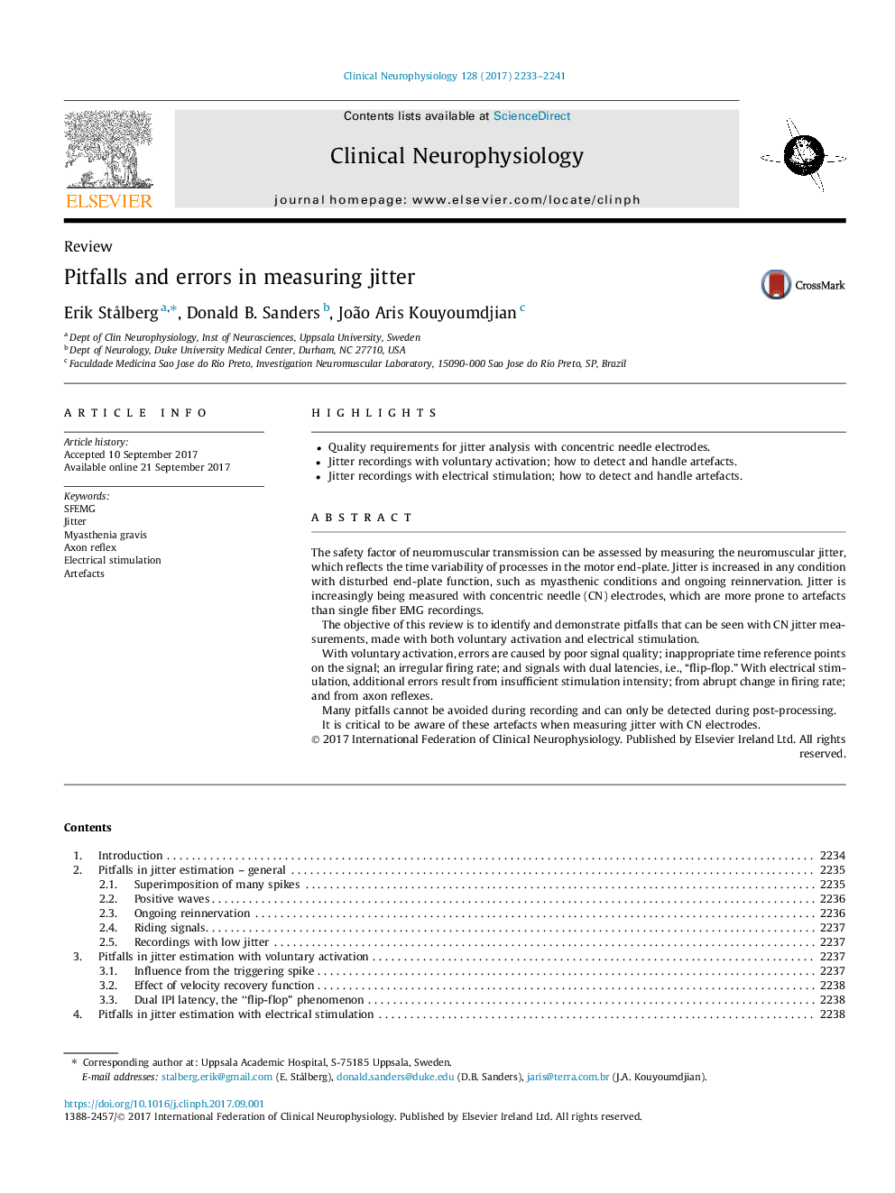 ReviewPitfalls and errors in measuring jitter