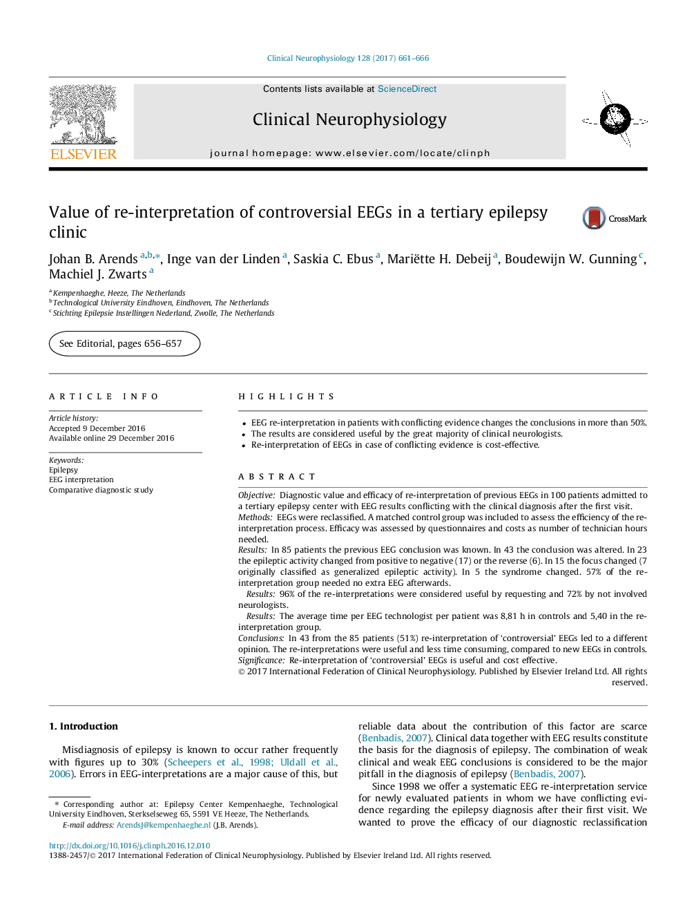 Value of re-interpretation of controversial EEGs in a tertiary epilepsy clinic