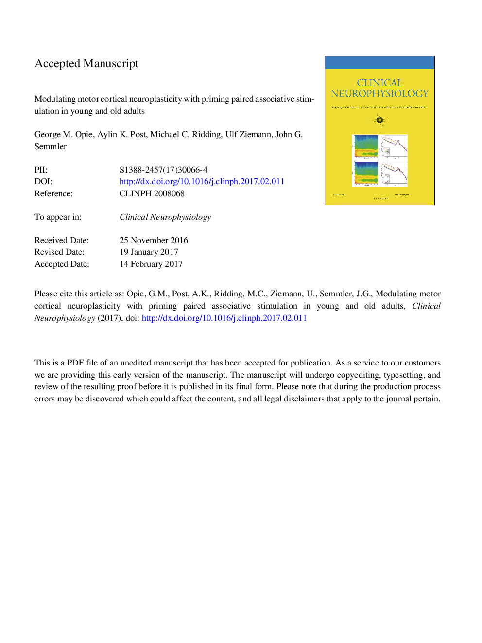 Modulating motor cortical neuroplasticity with priming paired associative stimulation in young and old adults