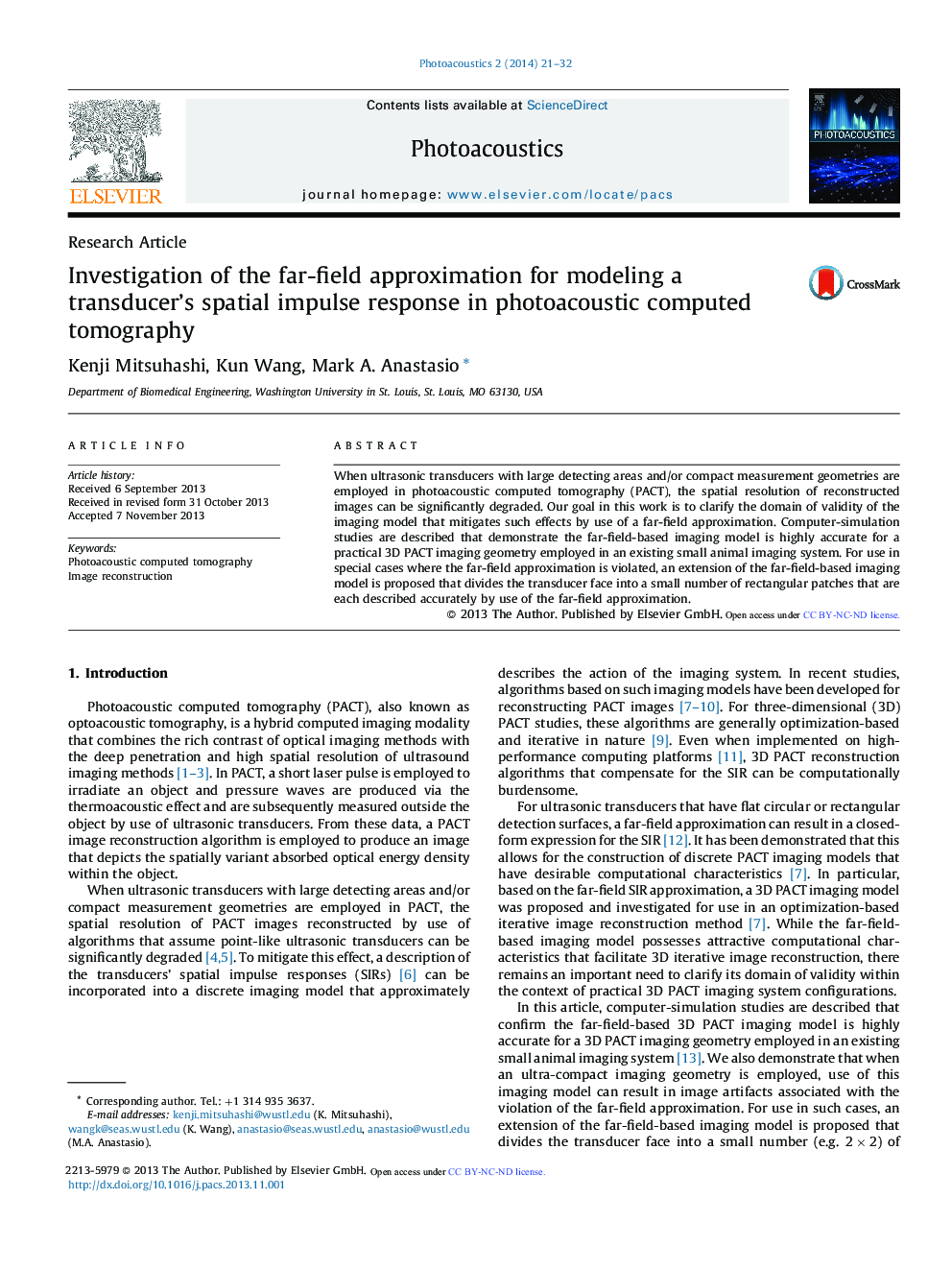 Investigation of the far-field approximation for modeling a transducer's spatial impulse response in photoacoustic computed tomography 