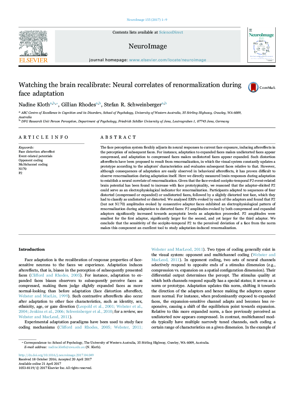 Watching the brain recalibrate: Neural correlates of renormalization during face adaptation