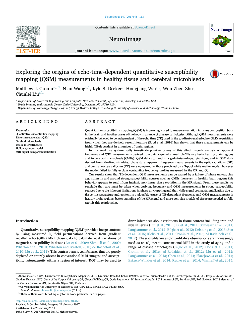 Exploring the origins of echo-time-dependent quantitative susceptibility mapping (QSM) measurements in healthy tissue and cerebral microbleeds