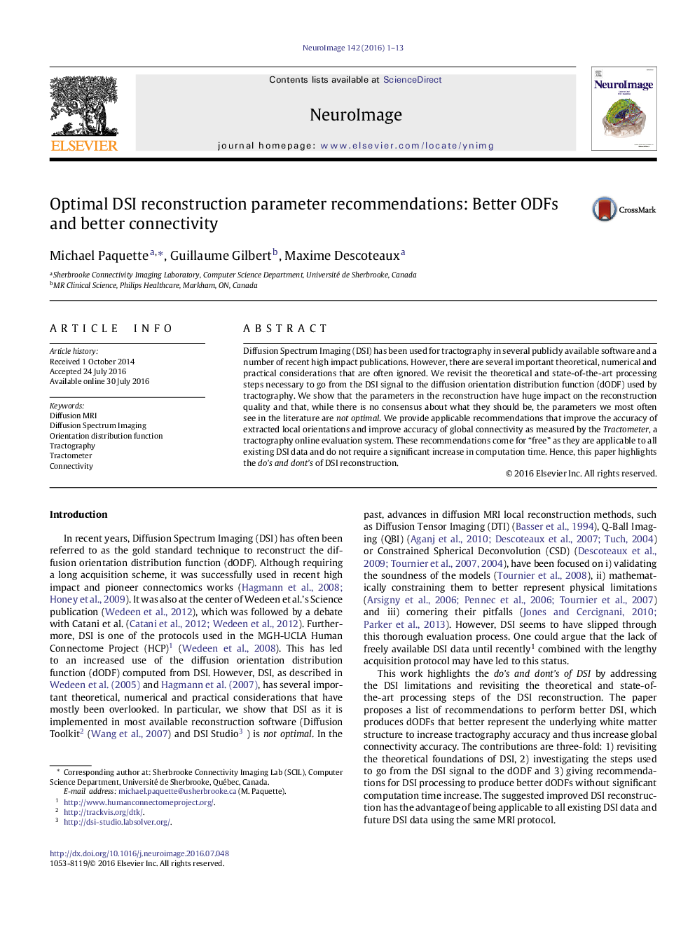 Optimal DSI reconstruction parameter recommendations: Better ODFs and better connectivity