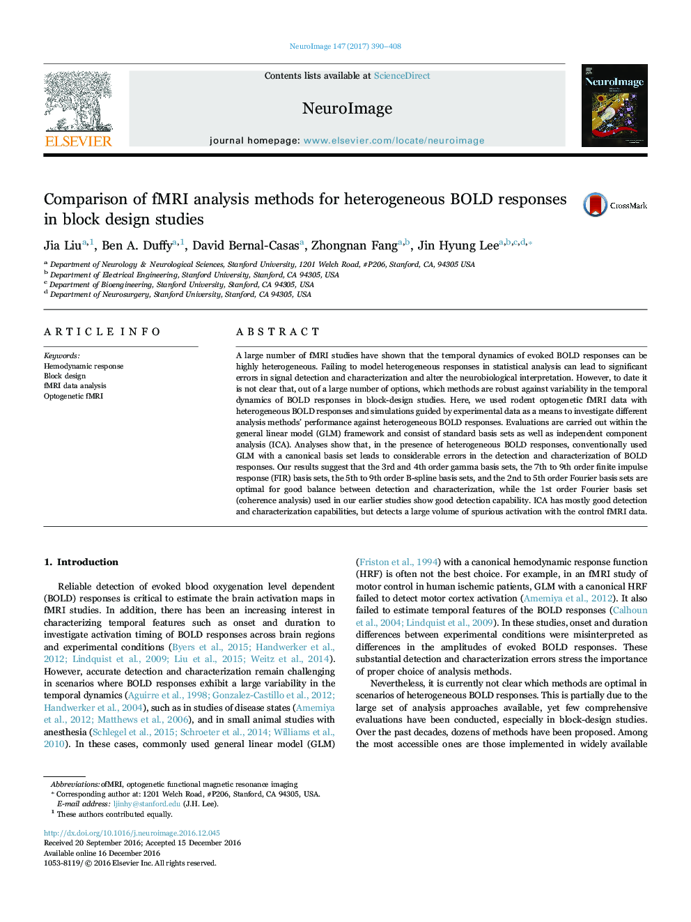 Comparison of fMRI analysis methods for heterogeneous BOLD responses in block design studies