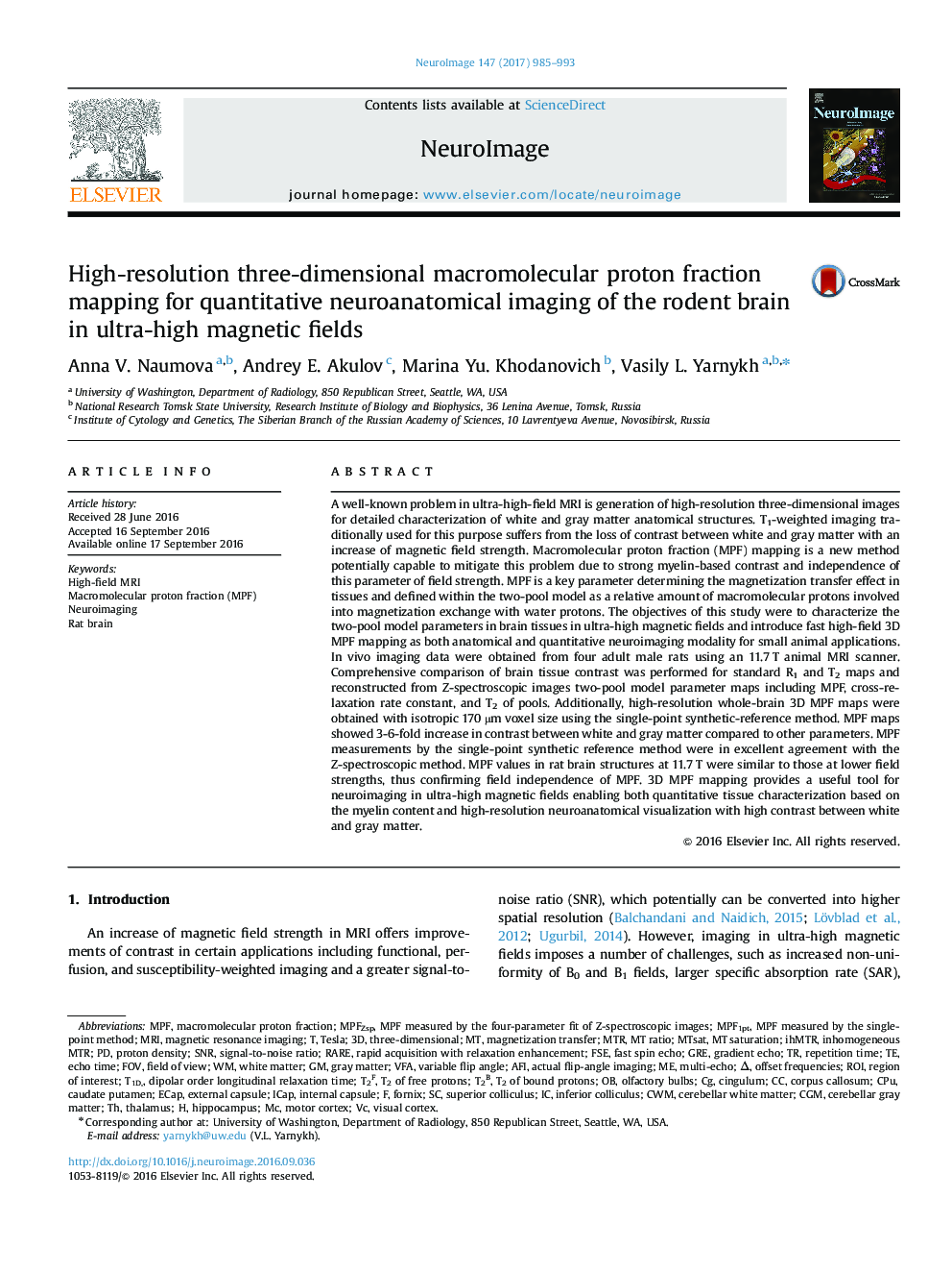 High-resolution three-dimensional macromolecular proton fraction mapping for quantitative neuroanatomical imaging of the rodent brain in ultra-high magnetic fields