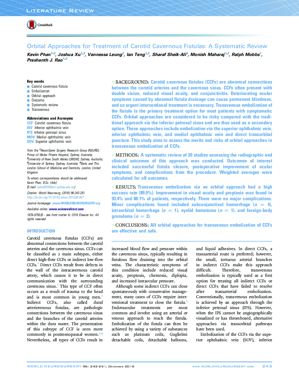 رویکردهای مداری برای درمان فیستول قاعده کاروتید: یک بررسی سیستماتیک 