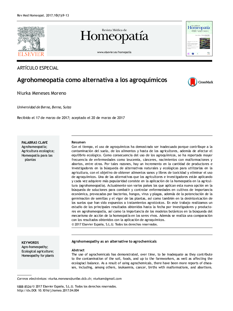 AgrohomeopatÃ­a como alternativa a los agroquÃ­micos