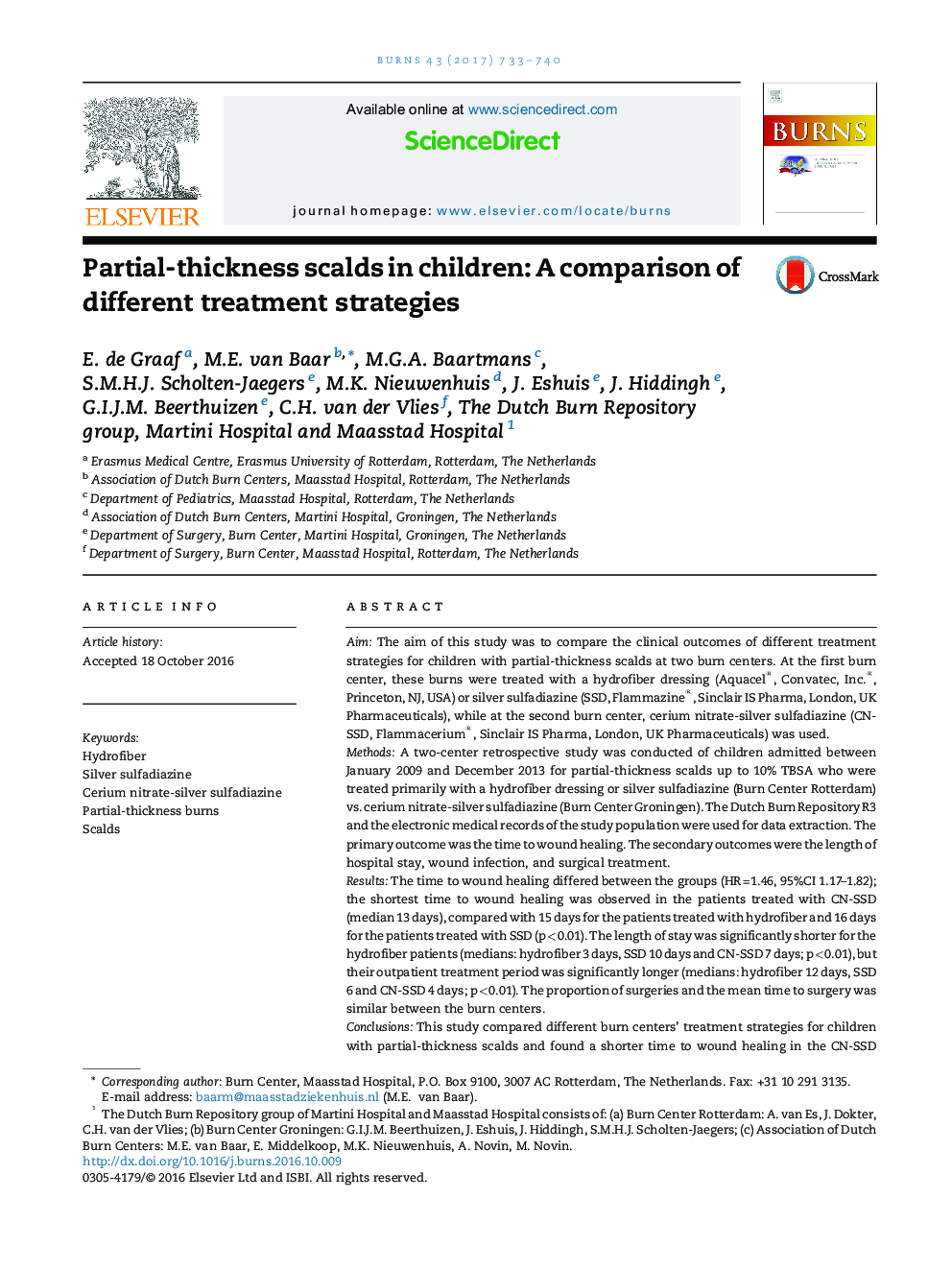 سوختگی با ضخامت نسبی با آب جوش در کودکان: مقایسه استراتژی های درمانی مختلف