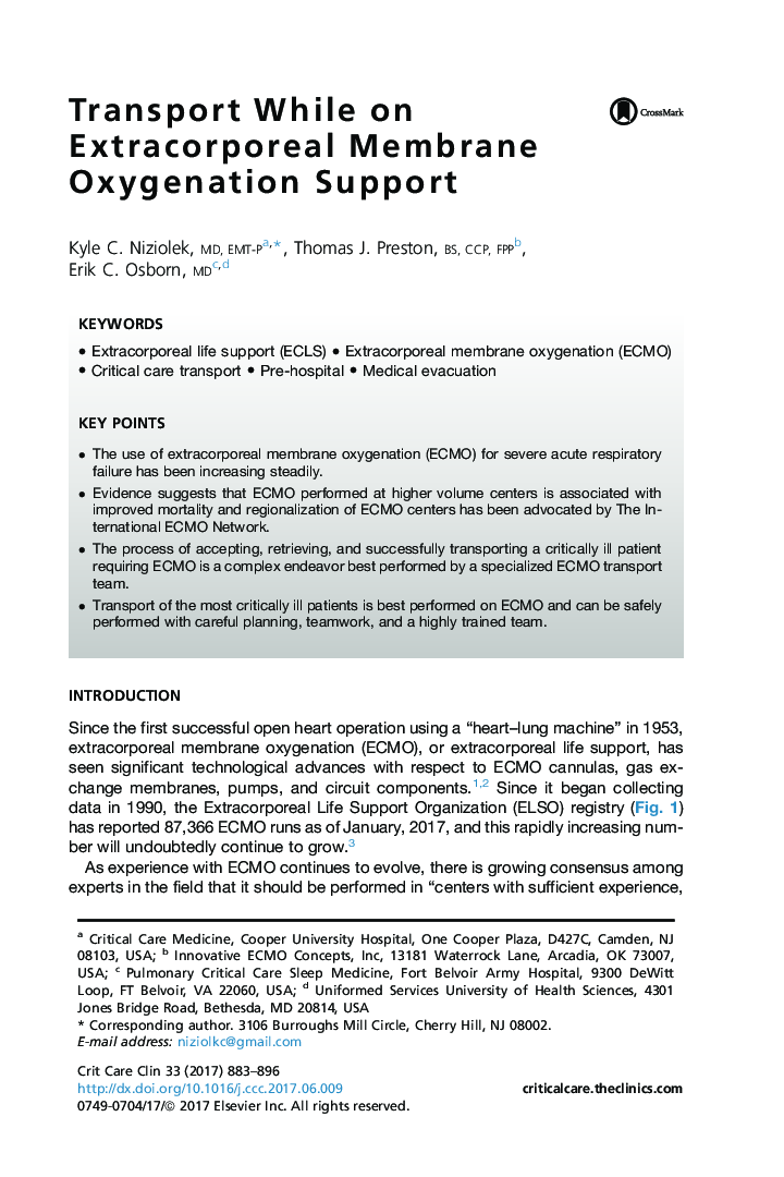 Transport While on Extracorporeal Membrane Oxygenation Support