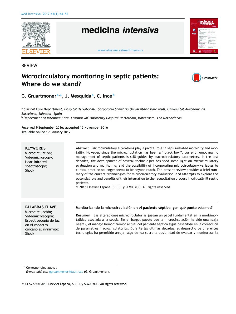 Microcirculatory monitoring in septic patients: Where do we stand?