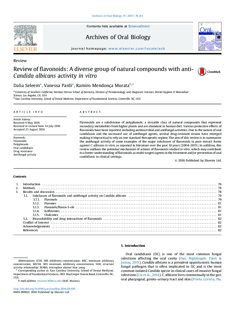 بررسی فلاونوئیدها: یک گروه متنوع ترکیبات طبیعی با فعالیت ضد کاندیدا آلبیکنس در شرایط آزمایشگاهی 