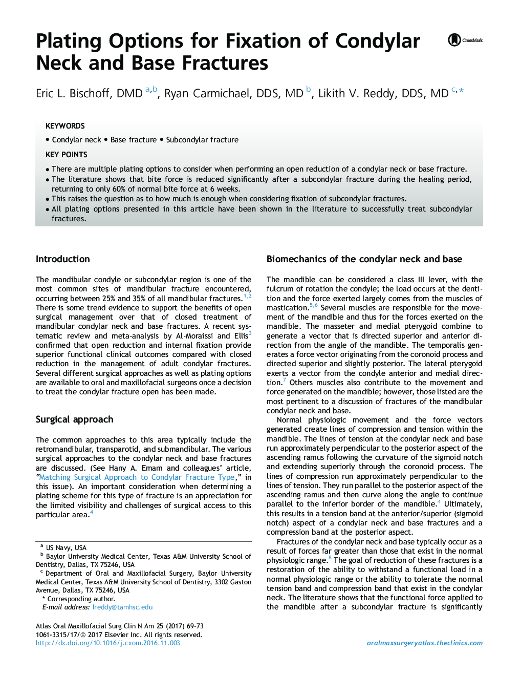 Plating Options for Fixation of Condylar Neck and Base Fractures