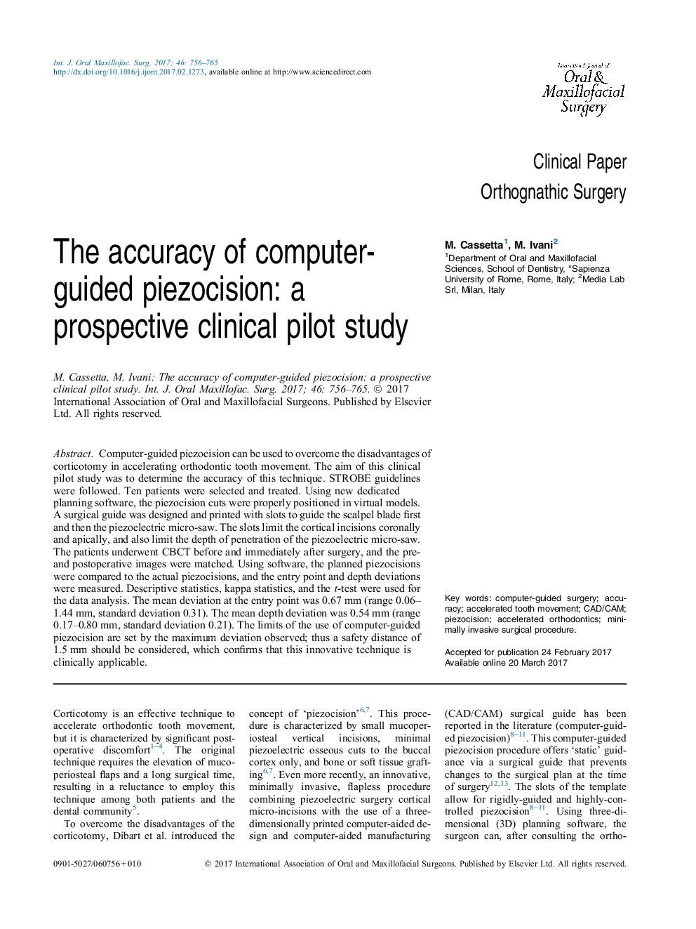 دقت پیزوسیت های کامپیوتری: یک مطالعه بالینی بالقوه بالینی 
