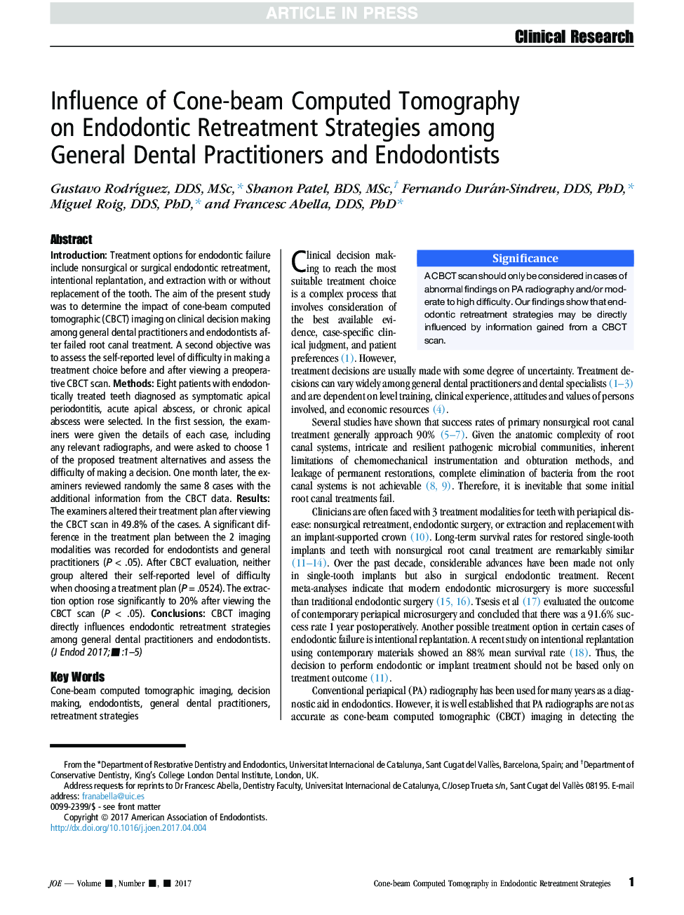 تأثیر توموگرافی کامپیوتری پرتوهای کروی بر راهبردهای بازتوانی اندودنتیکس در میان پزشکان عمومی دندانپزشکی و دندانپزشکان 