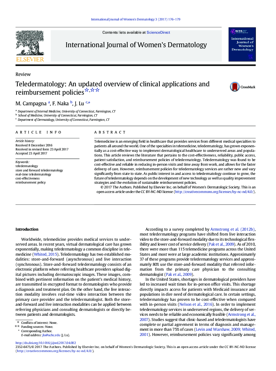 Teledermatology: An updated overview of clinical applications and reimbursement policies