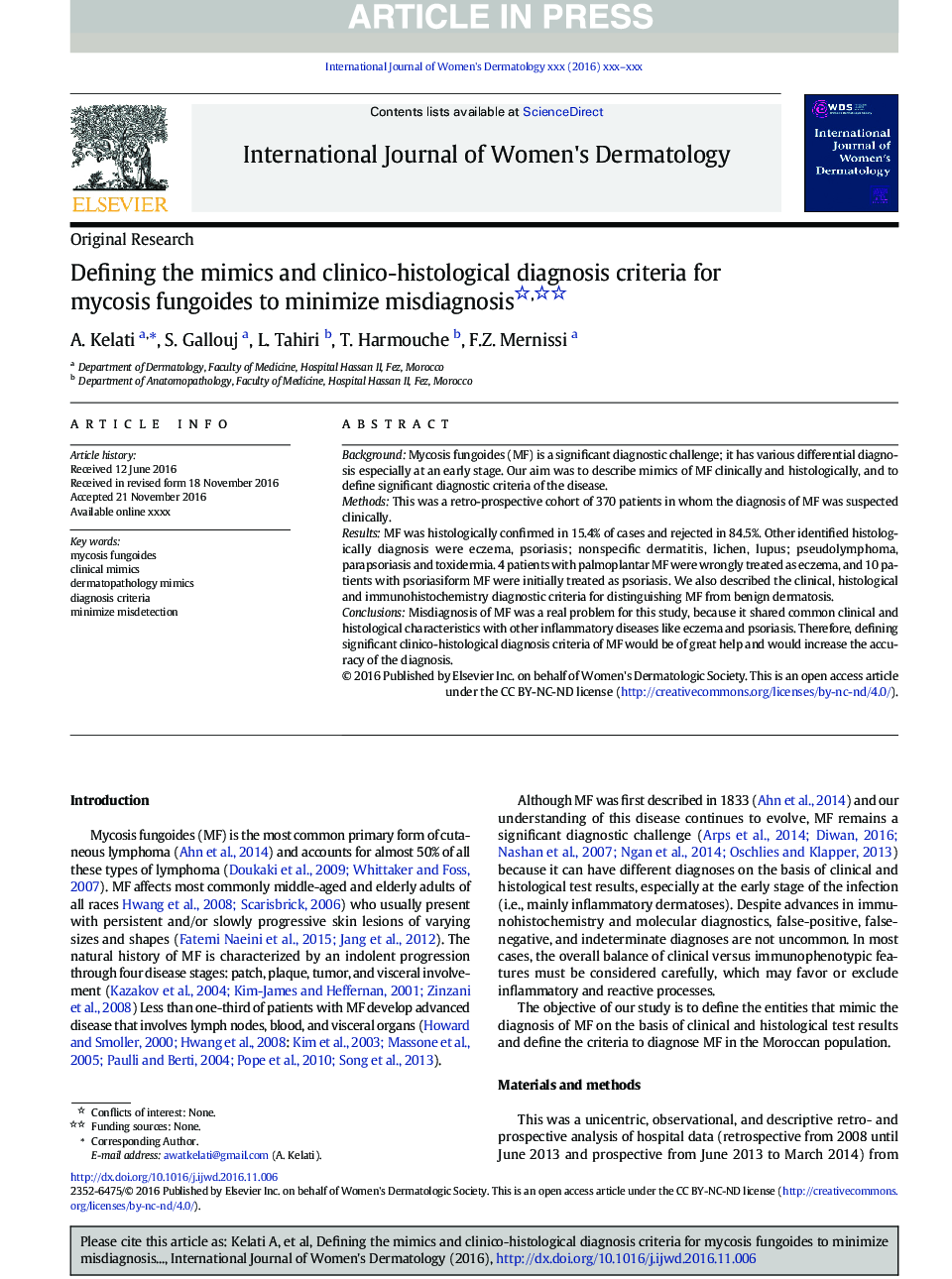 Defining the mimics and clinico-histological diagnosis criteria for mycosis fungoides to minimize misdiagnosis