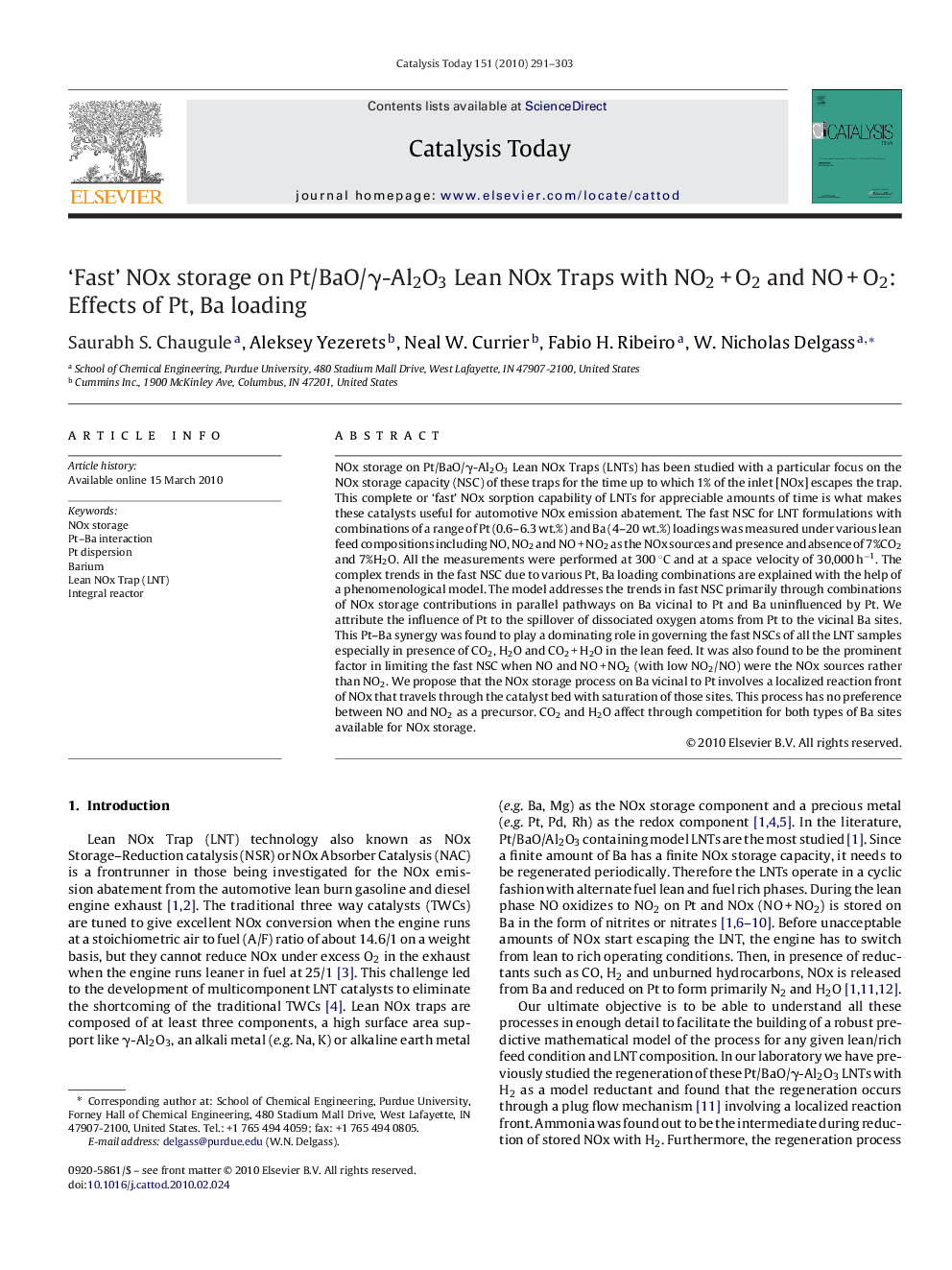 ‘Fast’ NOx storage on Pt/BaO/γ-Al2O3 Lean NOx Traps with NO2 + O2 and NO + O2: Effects of Pt, Ba loading