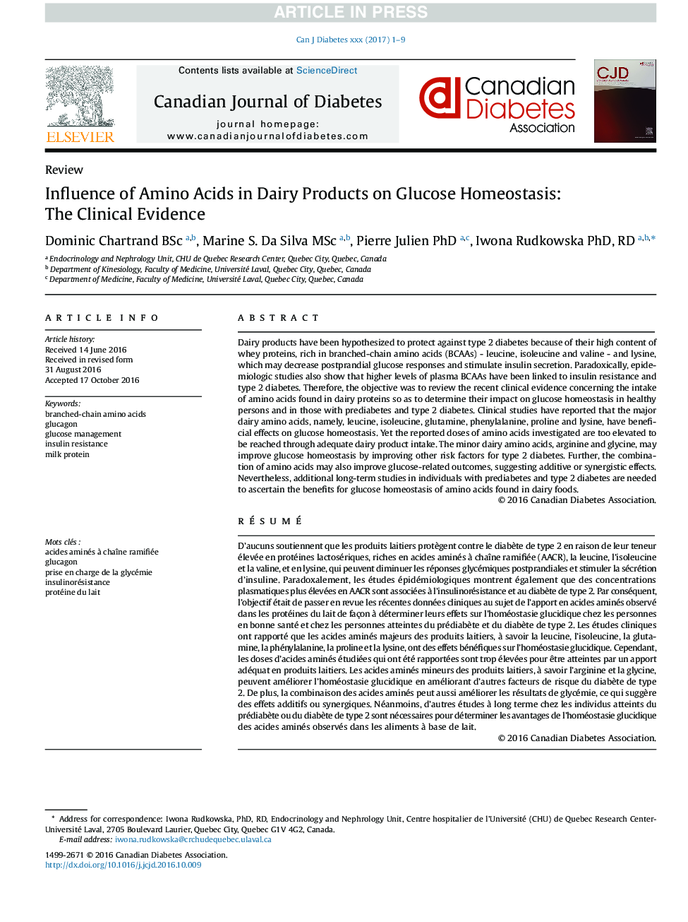 تأثیر اسید آمینه در محصولات لبنی بر روی هوموساتوز گلوکز: شواهد بالینی 