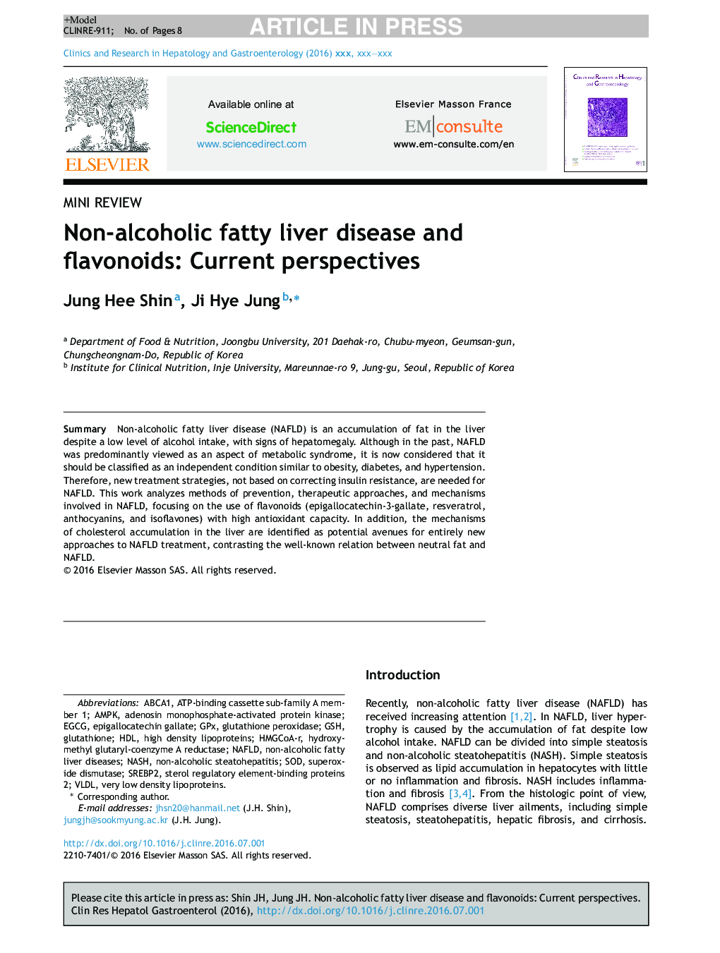 Non-alcoholic fatty liver disease and flavonoids: Current perspectives