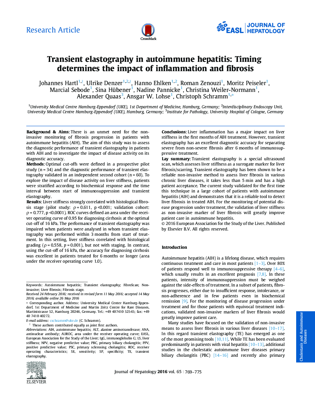 Transient elastography in autoimmune hepatitis: Timing determines the impact of inflammation and fibrosis