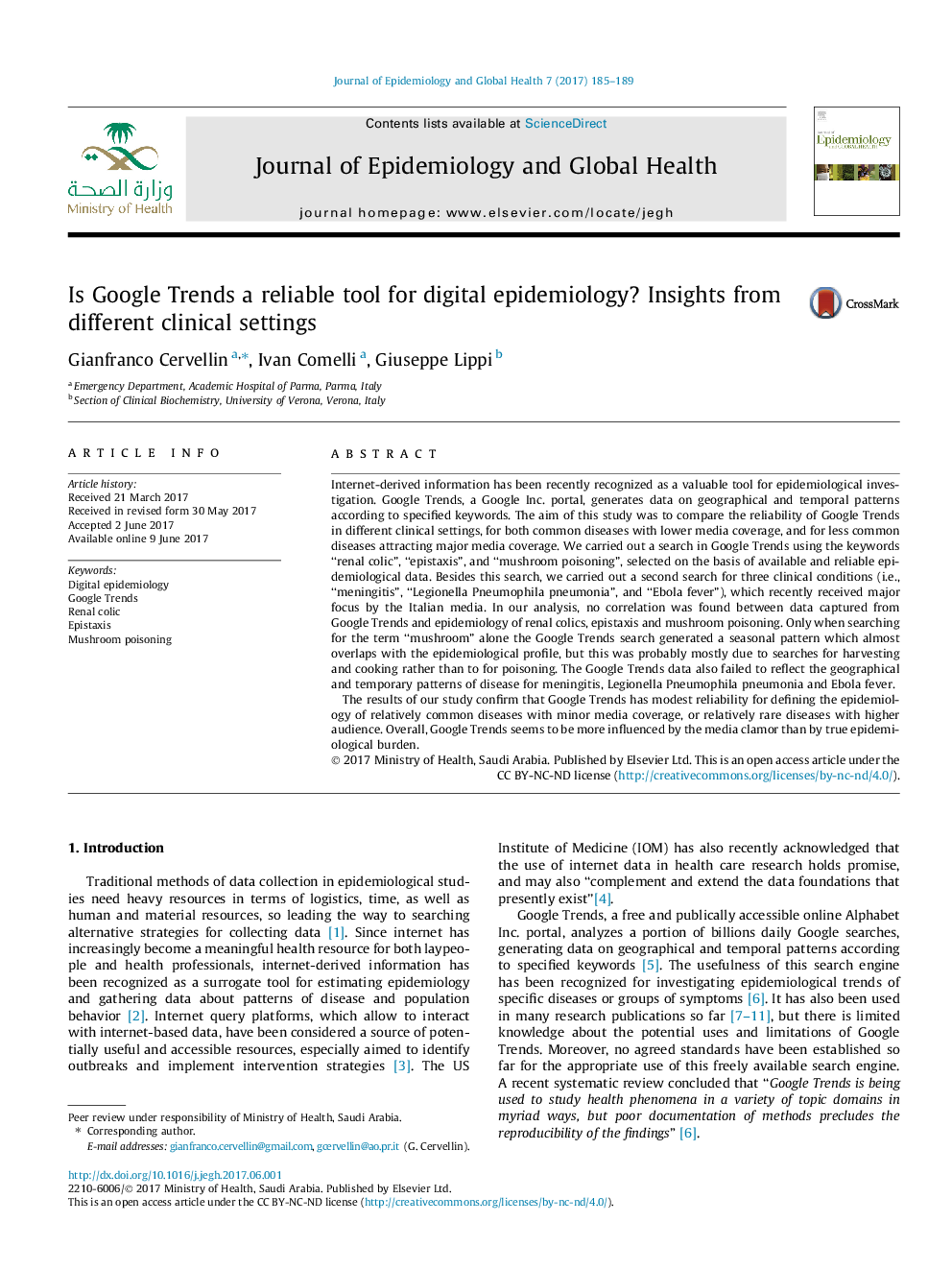 Is Google Trends a reliable tool for digital epidemiology? Insights from different clinical settings