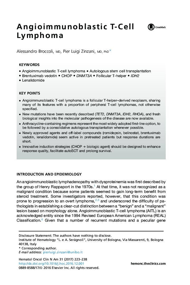 Angioimmunoblastic T-Cell Lymphoma