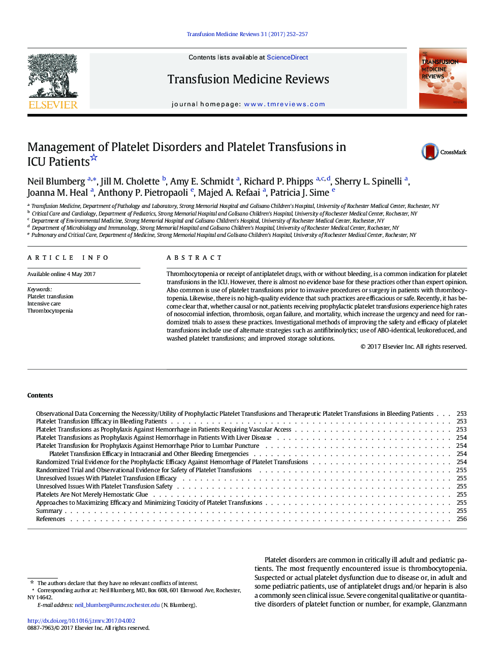 Management of Platelet Disorders and Platelet Transfusions in ICU Patients