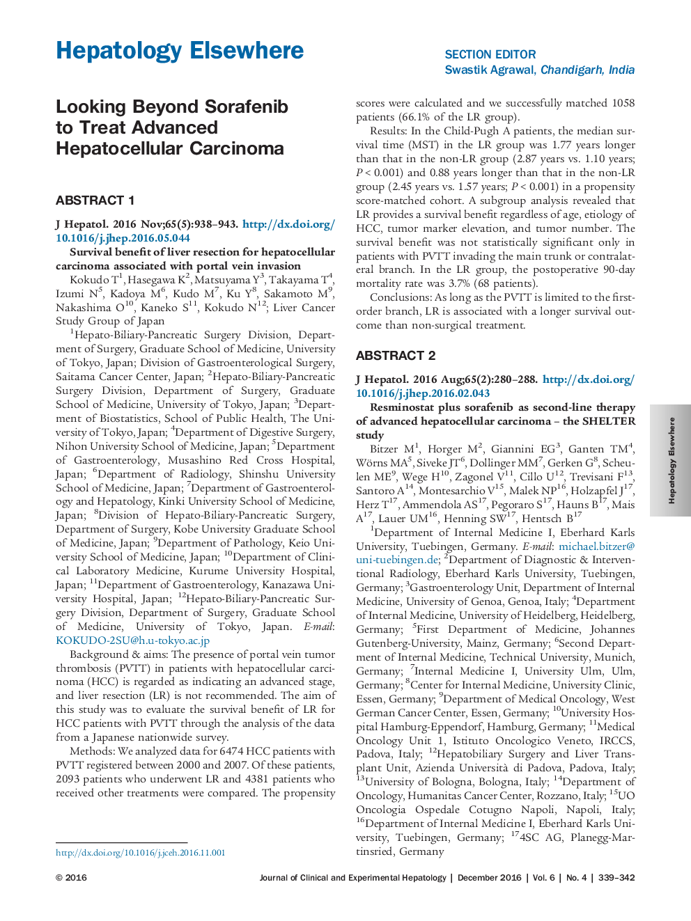 Looking Beyond Sorafenib to Treat Advanced Hepatocellular Carcinoma