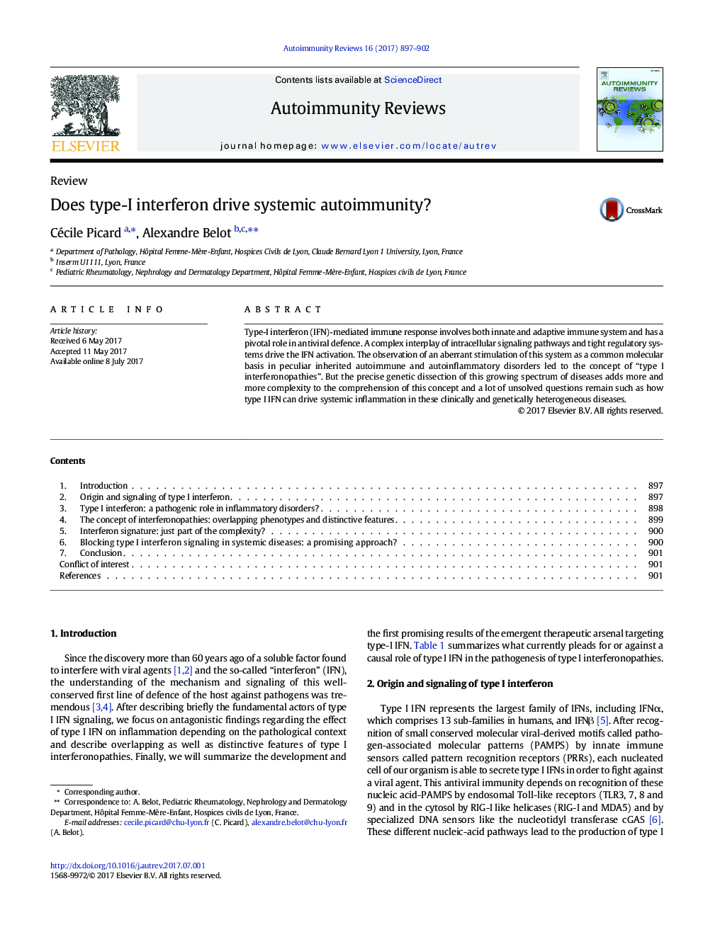 Does type-I interferon drive systemic autoimmunity?