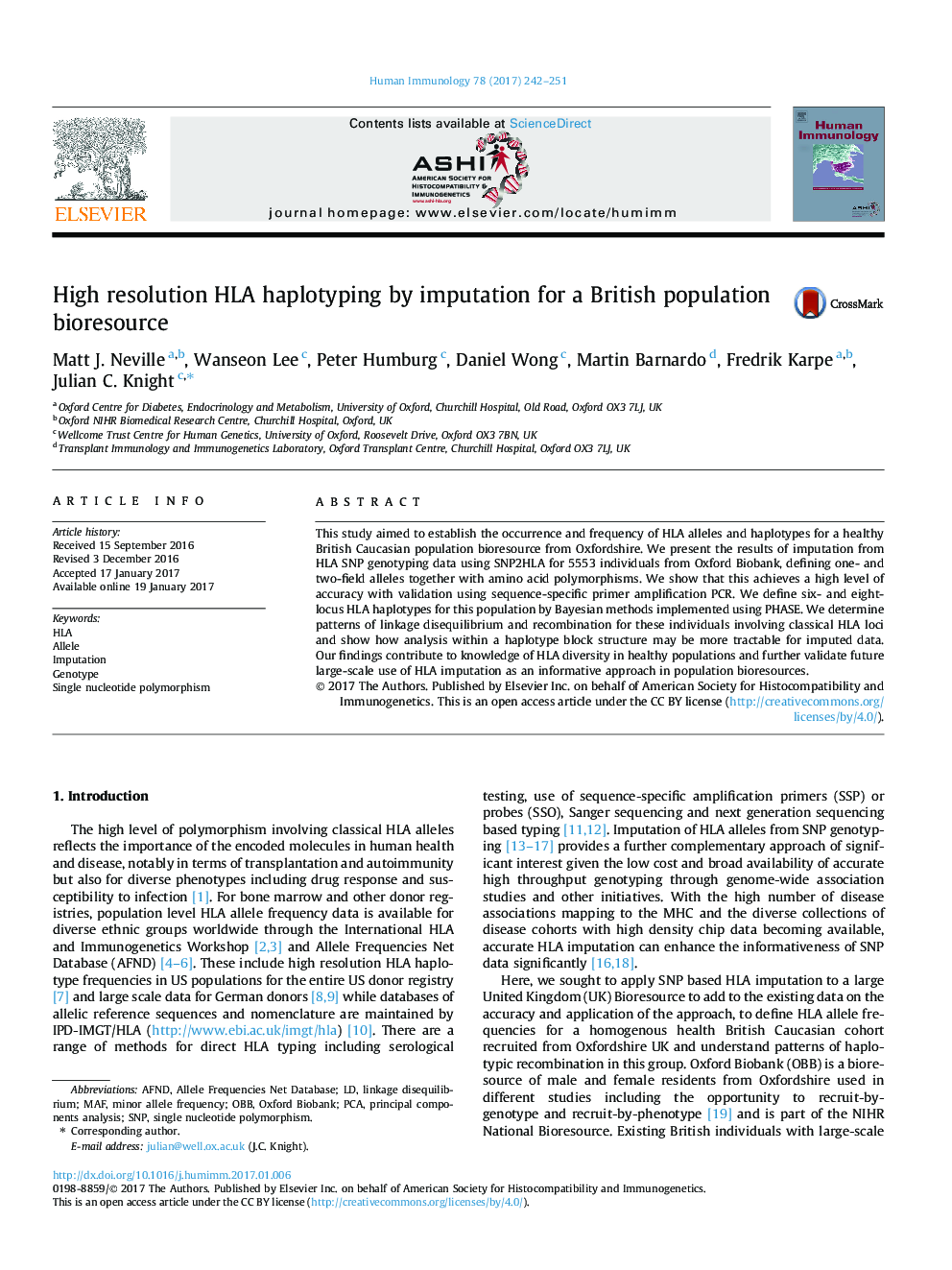 High resolution HLA haplotyping by imputation for a British population bioresource